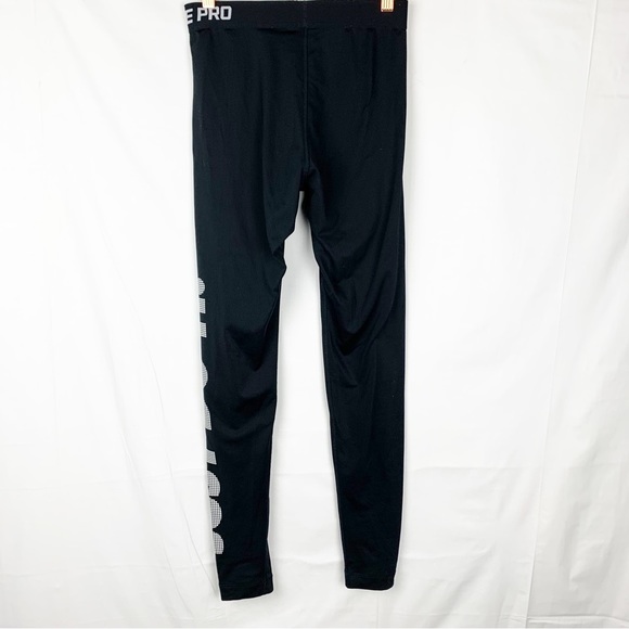 Nike Pro Dri-Fit Tights Black Just Do It Spell Out Base Layer Size S - Picture 4 of 11